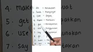 Kosakata Kata Kerja Bahasa Inggris dan Artinya / Verbs in English