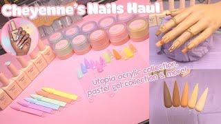 Cheyenne’s Nails Haul | Acrylic Powders, Glitter Acrylics, Gel Polish Collection Swatching  Spring