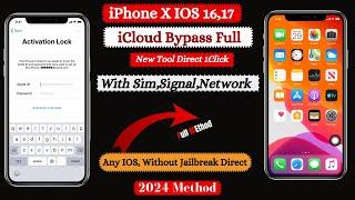 iPhone X iCloud Bypass With Signal IOS 17 | Hello Screen,Activation Lock iPhone,iPad 5 to X | 2024