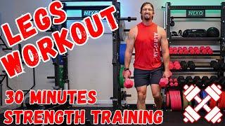 32 Min Dumbbell Legs Workout - Strength Training At Home