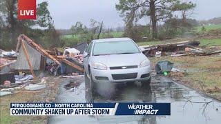 Severe storms leave 3 injured in NC, flips mobile homes; fire danger out West