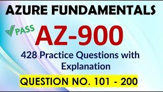 Part2 : Azure Fundamentals Exam Practice Q&A 2024 | 428 Questions with detailed explanations #az900