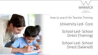 How to search for Teacher Training with the University of Warwick through UCAS