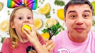 Nastya dan ayah makan makanan sehat | Kompilasi video untuk anak-anak
