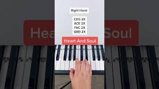 Learn how to play Heart and Soul on Piano with letter notes   #piano #pianolesson #pianotutorial