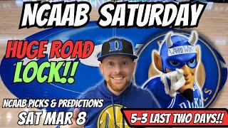 College Basketball Picks Today Saturday 3/8/2025 | Free NCAAB Best Bets & Predictions