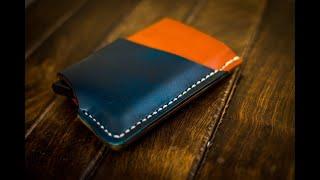 |Leather Craft| Making Handmade minimalist leather Wallet (D.I.Y)