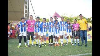 Exhibición de fútbol en la Expo Sagrado