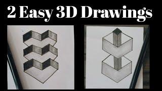 How To Draw 3D Drawing  | Easy 3D Trick Art 🫣 #viralvideo