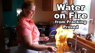 Water On Fire from Fracking Gas Drilling