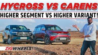 Toyota Innova Hycross GX vs Kia Carens Luxury Plus: Sense In The Segment Above?