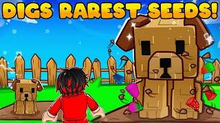 Using Seeds Only My Giant Golden Lab Digs up in Roblox Grow a Garden! (Worlds Biggest Golden Lab!)