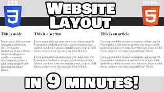 CSS website layout in 9 minutes! ️