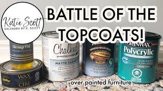 BATTLE OF THE TOPCOATS | Topcoat Testing over chalk paint w/ @ChristinaMuscari of Pretty Distressed