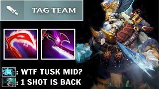 1 SHOT KILL TUSK MID IS BACK! Super Punch Deso + Silver Edge Build Delete All in Top Ranked Dota 2