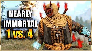 NEARLY IMMORTAL in 1 vs. 4 with the right PREPARATIONS  | #ForHonor