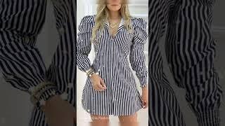 Lindas Roupas Listradas para um Visual Estiloso | Dicas de Moda ️ #shorts