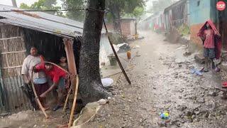 Rural Villages in Monsoon Rain: A Peaceful Rain Walk