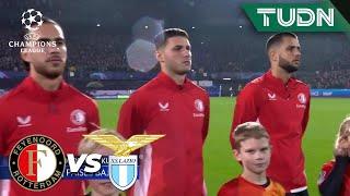  ¡Santi Giménez ENTONA himno de Champions! | Feyenoord vs Lazio | UEFA Champions League 2023/24