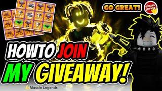 I can't join the giveaway, what should I do? ‍️ | Roblox Muscle Legends