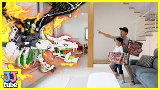 드래곤을 탄 스컬 마법사가 짠!! 서준아 파이어 스톤 로봇으로 싸우자!! 레고 닌자고 장난감 상황극 놀이 Pretend Play for Kids [제이제이 튜브-JJ tube]