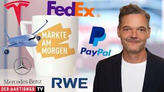 Märkte am Morgen: FedEx, Tesla, AMD, PayPal, DAX, Mercedes-Benz, Airbus, RWE, DHL Group, SMA Solar