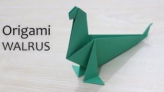 How to Make Origami Walrus Easy - Paper Walrus Step by Step