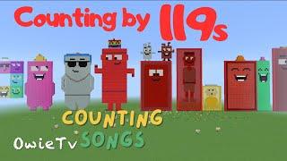 Counting by 119s Song | Minecraft Numberblocks Counting Songs | Math and Number Songs for Kids
