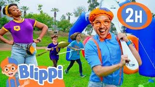 Blippi Game Show Ep 1: Team Meekah vs Team Blippi + More Blippi and Meekah Challenges!