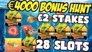 29 SLOTS - €4000 BONUS HUNT ON €2 STAKE INCLUDING A **5 SCATTER** BIG BASS BONANZA - ANY BIG WINS?