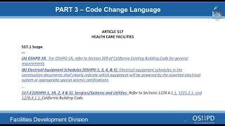 OSHPD 2019 Intervening Code Cycle Updates  SESSION 2