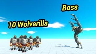 10 wolverilla vs Boss Factions animal revolt battle simulator