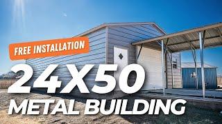 24x50 Metal Buildings With Free Installation | Alan's Factory Outlet