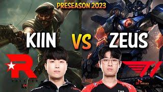 KT Kiin vs T1 Zeus - GANGPLANK vs AATROX Top - KR Ranked