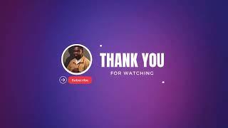 Purple Modern Thank You For Watching YouTube Outro Video