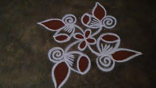 New design rangoli 2020 // 5*1dots // Pavithra kolangal