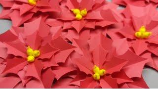 NO PATTERN POINSETTIA FLOWER MAKING / DIY CHRISTMAS ORNAMENTS