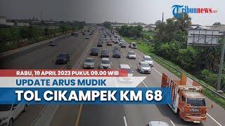 Pantauan Lalu Lintas di Tol Jakarta-Cikampek KM 68, Kendaraan Pemudik Mulai Ramai