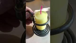 Кованый подсвечник из кругляка 6мм, горячая ковка