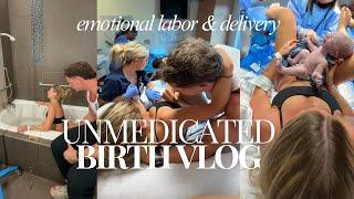 unmedicated birth vlog of my *almost* 10lb baby! | EMOTIONAL + raw and real | NO EPIDURAL