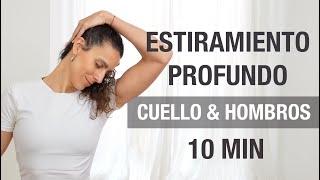 Estiramientos para ELIMINAR DOLOR y TENSIÓN en hombros y cuello (10 min) Yoga restaurativo sentado