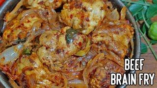 Beef Brain Fry | Cow brain recipe | மூளை மசாலா | Moolai Varuval | Moola aviyal