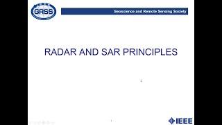 3. Radar and SAR Principles