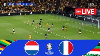 Netherlands vs France (0-0) | UEFA Euro Cup 2024 | Match Live Today | eFootball Pes 21 Gameplay