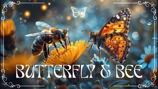 BUTTERFLY & BEE 4K | Peaceful Nature Scene & Forest Sound | Music for Relax/Sleep/Focus - #32