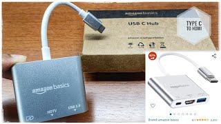 Amazon Basics 3-in-1 USB Type C to HDMI Adapter - Unboxing and Review