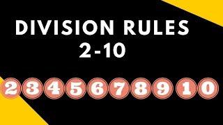 Divisibility Rules 2-10