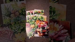 Суккуленты на открытках! #открыткаручнойработы