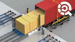 Automatic One-shot Loading or Unloading Trucks and Containers | Q-Loader ATLS