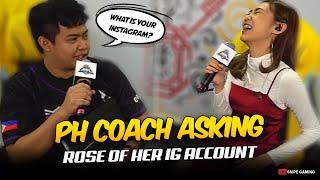 WHEN THIS FILIPINO COACH ASKED ROSE HER INSTAGRAM. . . 